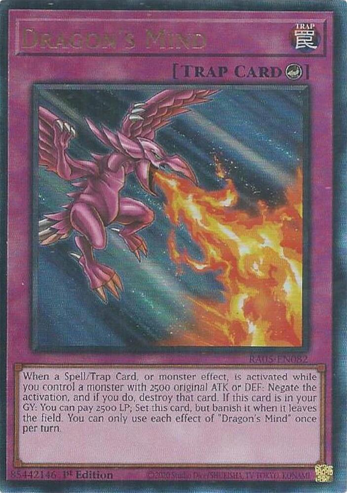 Dragon's Mind (PUR) - RA05-EN082 - Prismatic Ultimate Rare - 1st Edition