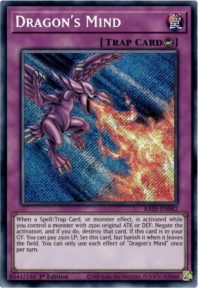 Dragon's Mind (Secret Rare) - RA05-EN082 - Secret Rare - 1st Edition