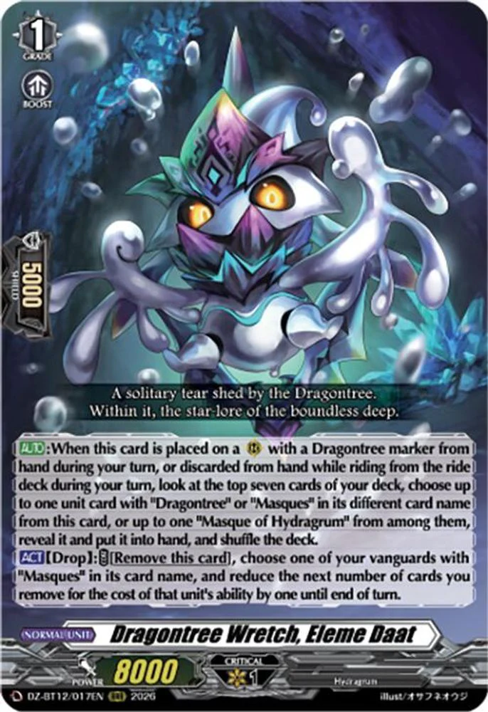Dragontree Wretch, Eleme Daat - DZ-BT12/017EN - Triple Rare