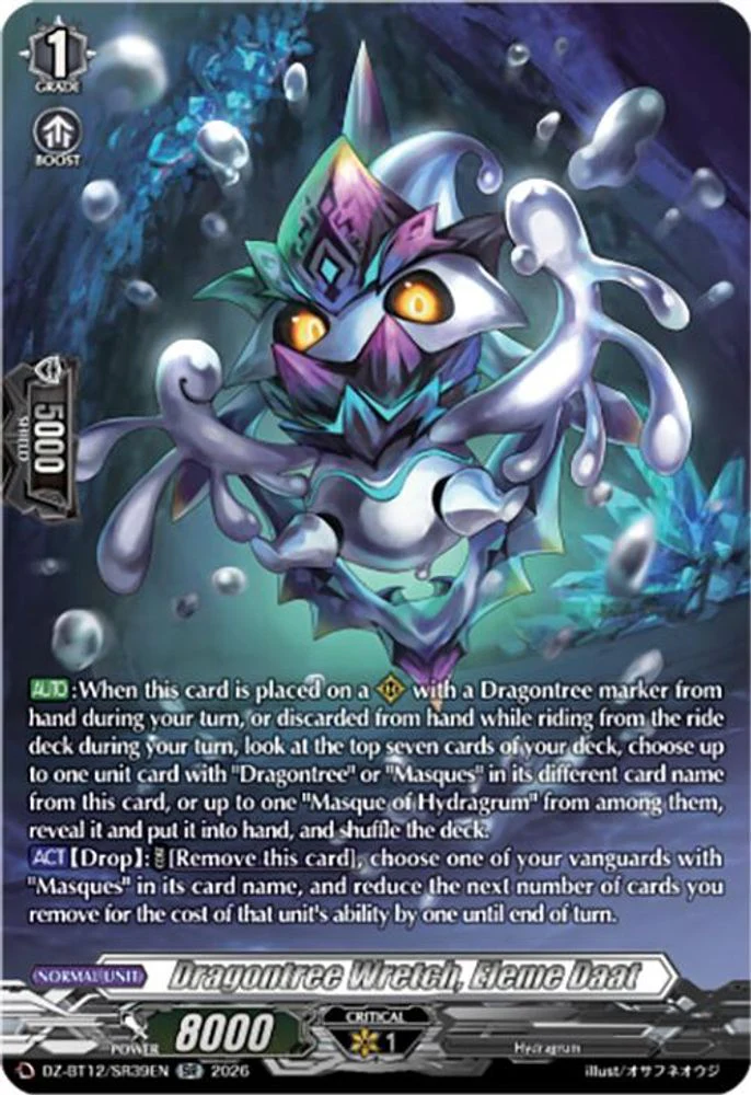 Dragontree Wretch, Eleme Daat (SR) - DZ-BT12/SR39EN - Silver Rare