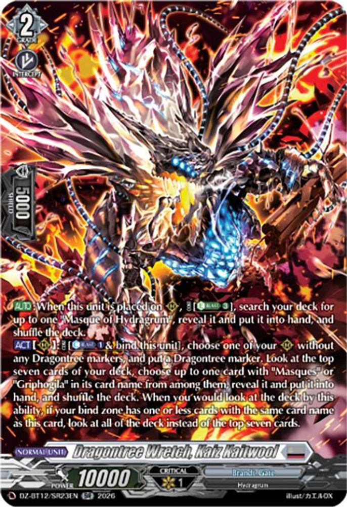 Dragontree Wretch, Kaiz Kaitwool (SR) - DZ-BT12/SR23EN - Silver Rare
