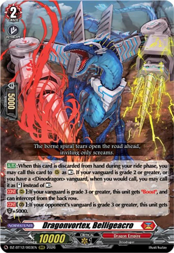 Dragonvortex, Belligeacro - DZ-BT12/003EN - Triple Rare