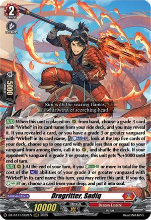 Dragritter, Sadiq - DZ-BT11/002EN - Triple Rare