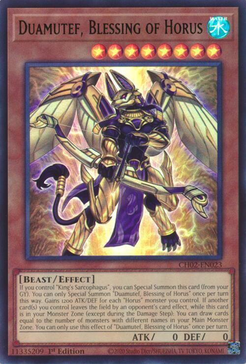 Duamutef, Blessing of Horus - CH02-EN023 - Ultra Rare - 1st Edition