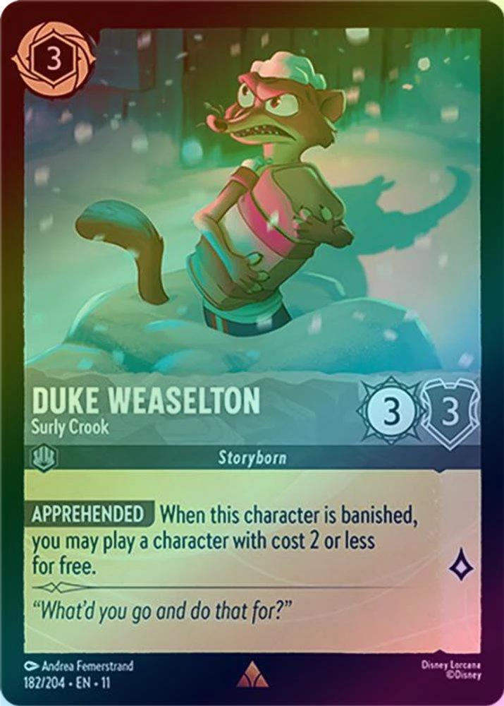 Duke Weaselton (Surly Crook) - 182/204 - Rare (Foil)