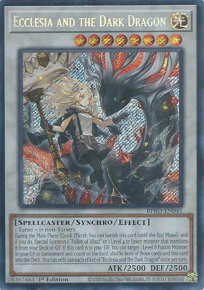 Ecclesia and the Dark Dragon - BPRO-EN041 - Secret Rare - 1st Edition
