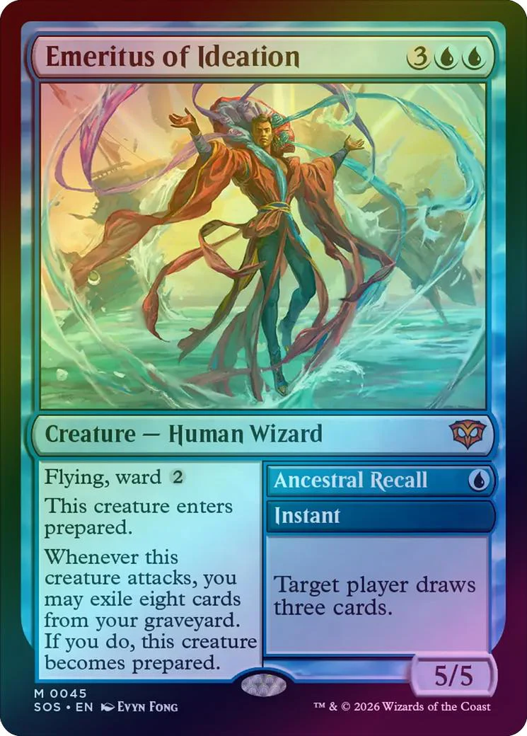 Emeritus of Ideation // Ancestral Recall (Foil) (SOS)