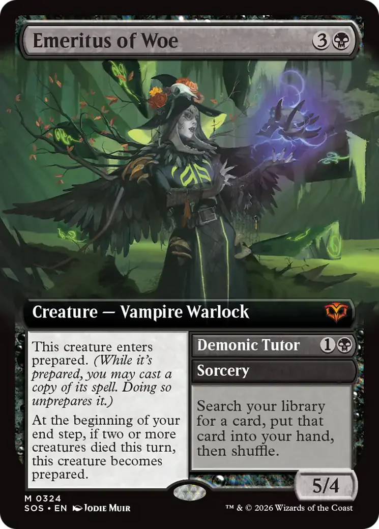 Emeritus of Woe // Demonic Tutor - Extended Art (SOS)