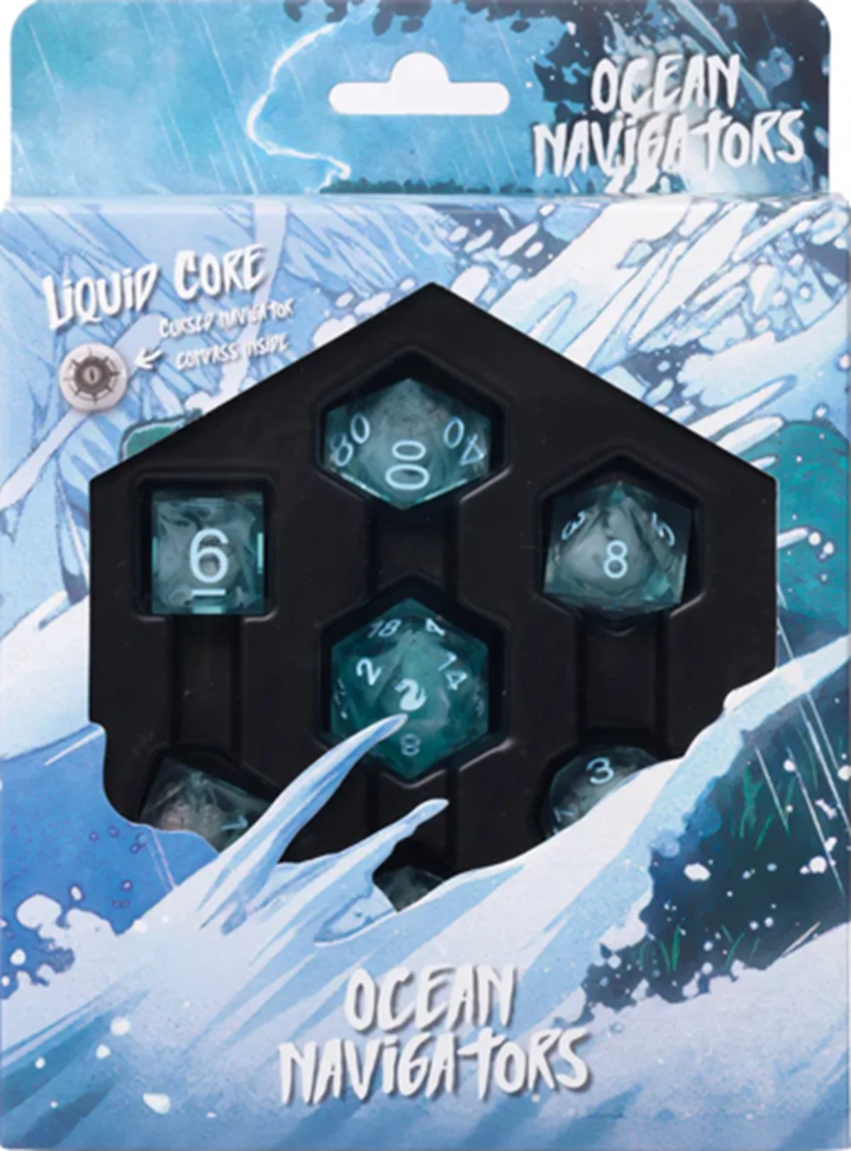 Encounters at a Glance: Into the Wild - Liquid Core 7-Piece Dice Set: Ocean Navigators (Pre-Order)
