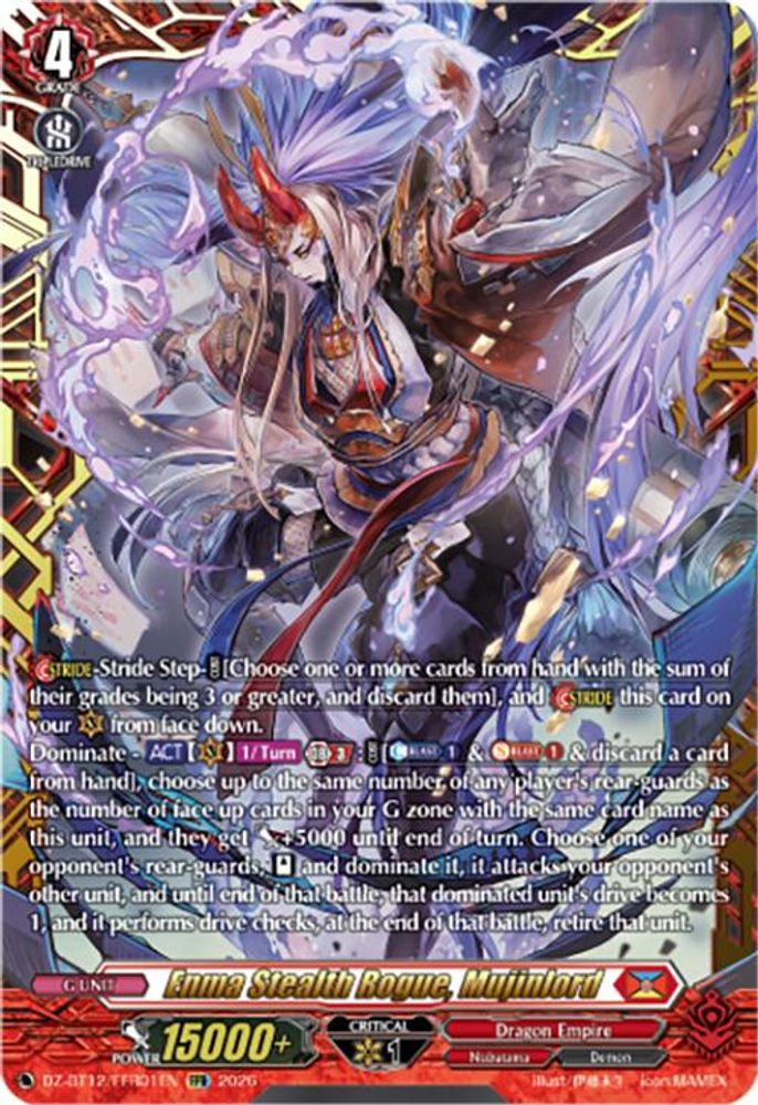 Enma Stealth Rogue, Mujinlord (FFR) - DZ-BT12/FFR01EN - Double Frame Rare