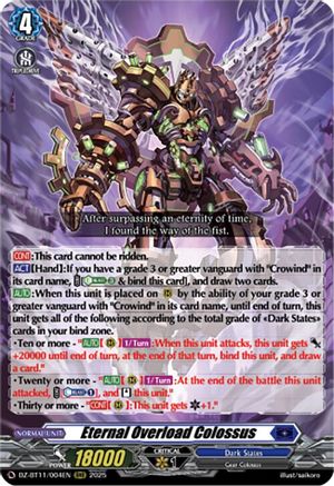Eternal Overload Colossus - DZ-BT11/004EN - Triple Rare