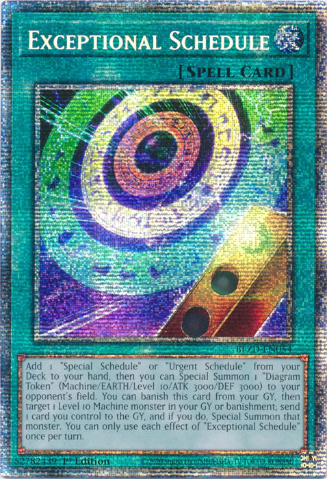Exceptional Schedule - BLZD-EN054 - Starlight Rare - 1st Edition