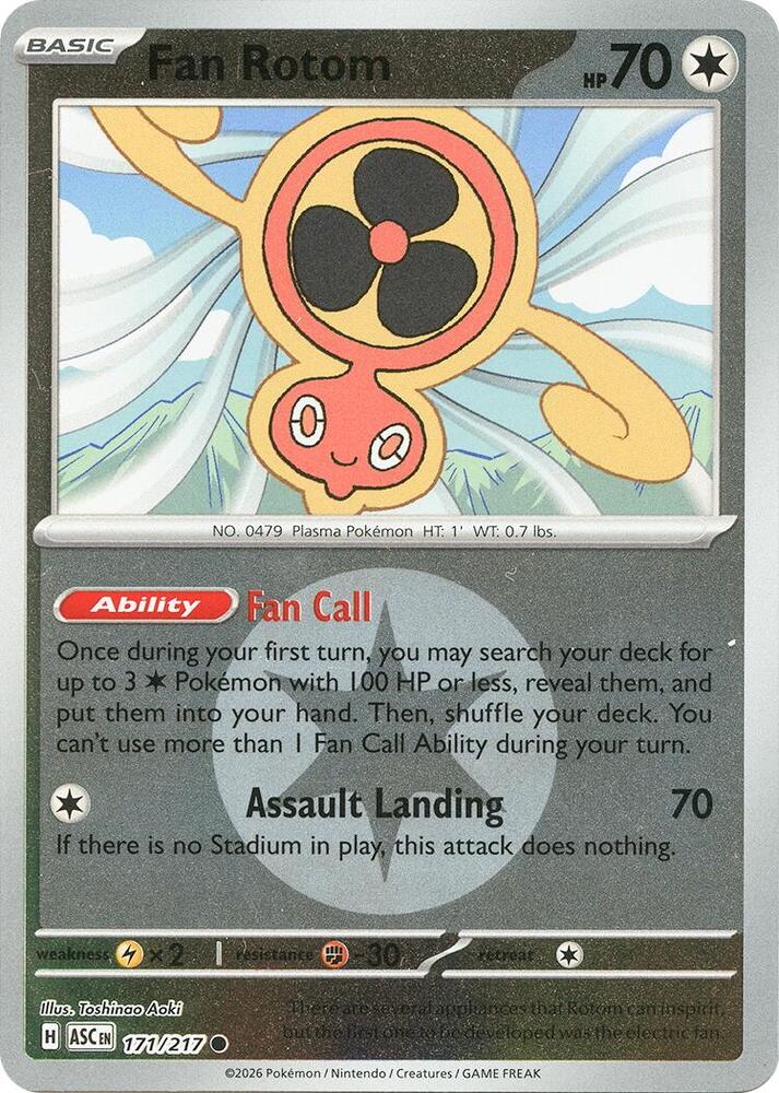 Fan Rotom (Energy Symbol Pattern) - 171/217 - Common