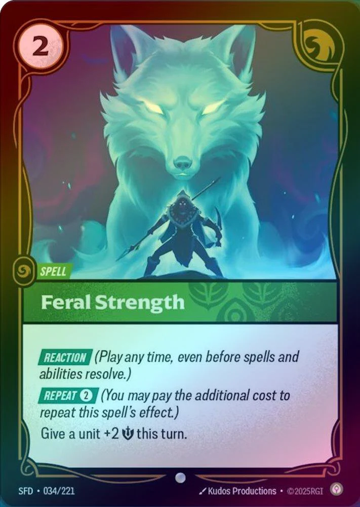 Feral Strength - 034/221 - Common (Foil)