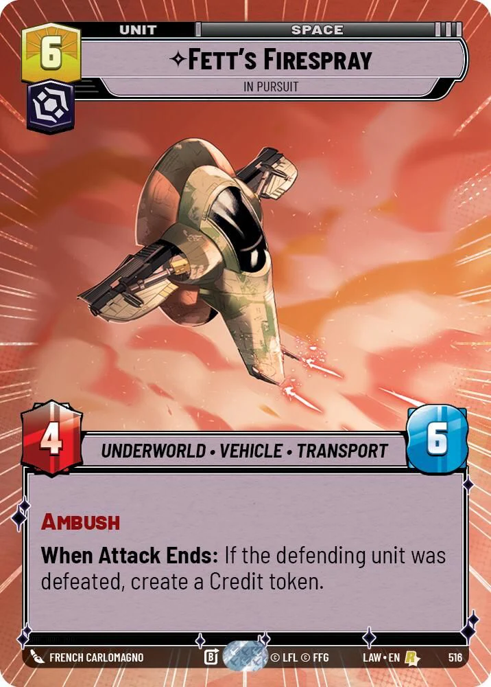 Fett's Firespray - In Pursuit (Hyperspace) - 516 - Rare