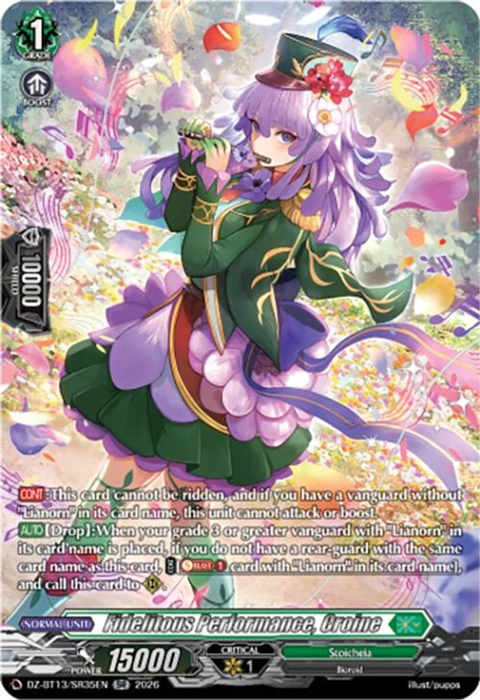 Fidelitous Performance, Croine (SR) - DZ-BT13/SR35EN - Silver Rare