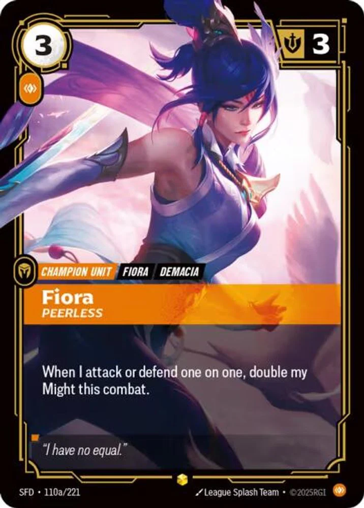 Fiora - Peerless (Alternate Art) - 110a/221 - Showcase