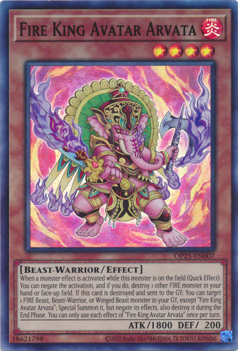 Fire King Avatar Arvata - OP25-EN007 - Super Rare - Unlimited