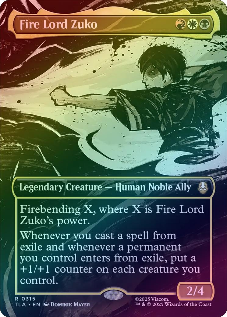 Fire Lord Zuko - Borderless Scene (Foil) (TLA)