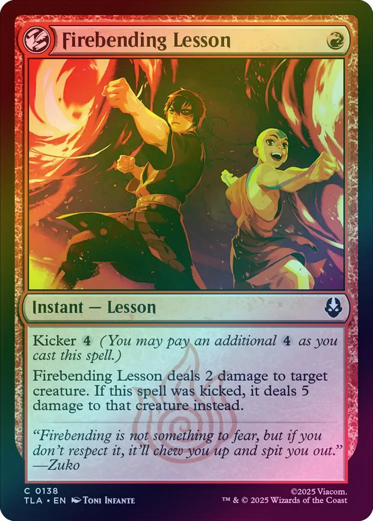 Firebending Lesson (Foil) (TLA)