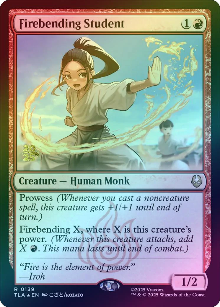Firebending Student - Prerelease Promo (Foil) (PTLA)