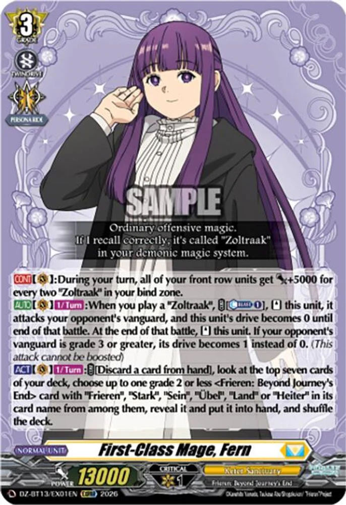First-Class Mage, Fern - DZ-BT13/EX01EN - Extra Triple Rare
