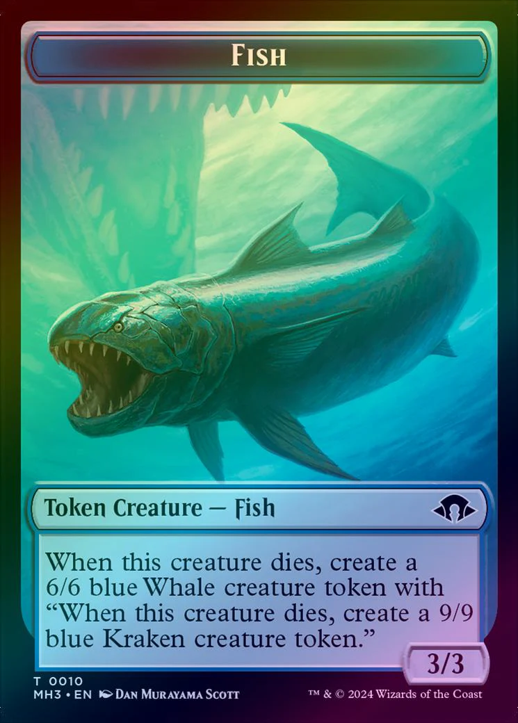 Fish // Eldrazi Spawn Token (Foil) (TMH3)