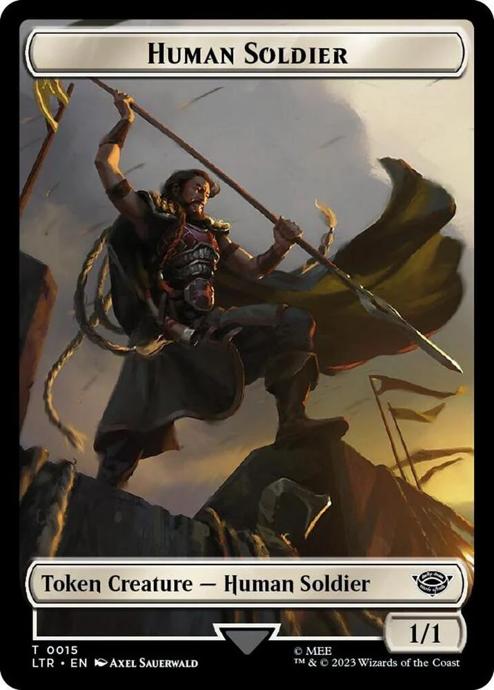 Food (023) // Human Soldier (015) Token (Surge Foil) (TLTR) - Image 2