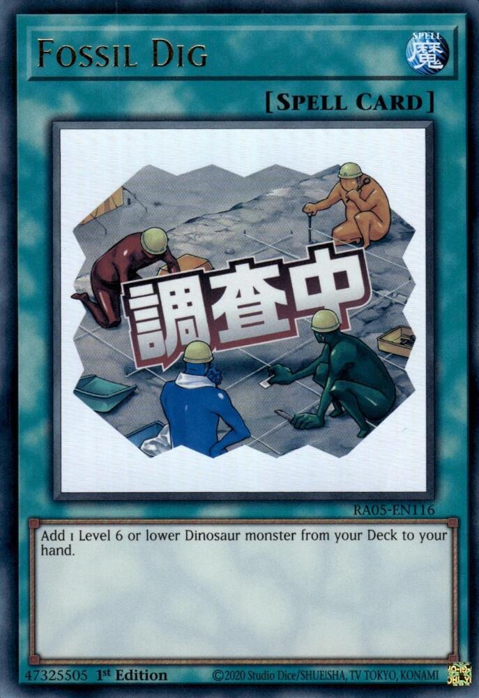 Fossil Dig - RA05-EN116 - Ultra Rare - 1st Edition
