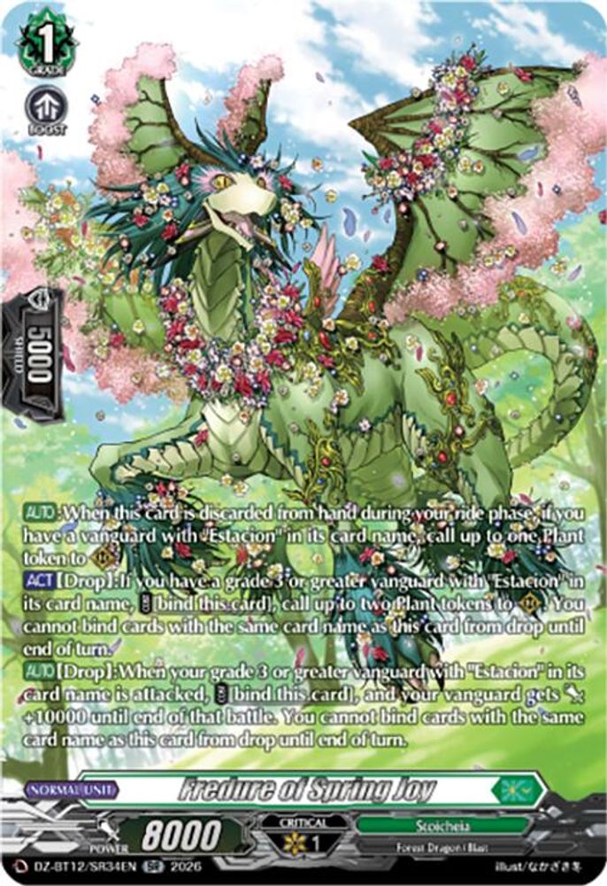 Fredure of Spring Joy (SR) - DZ-BT12/SR34EN - Silver Rare
