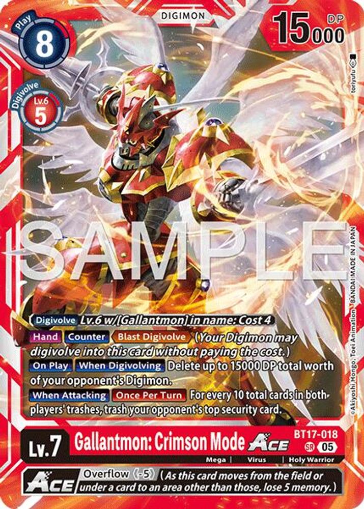 Gallantmon: Crimson Mode ACE (Block 5 Reprint) - BT17-018 - Super Rare