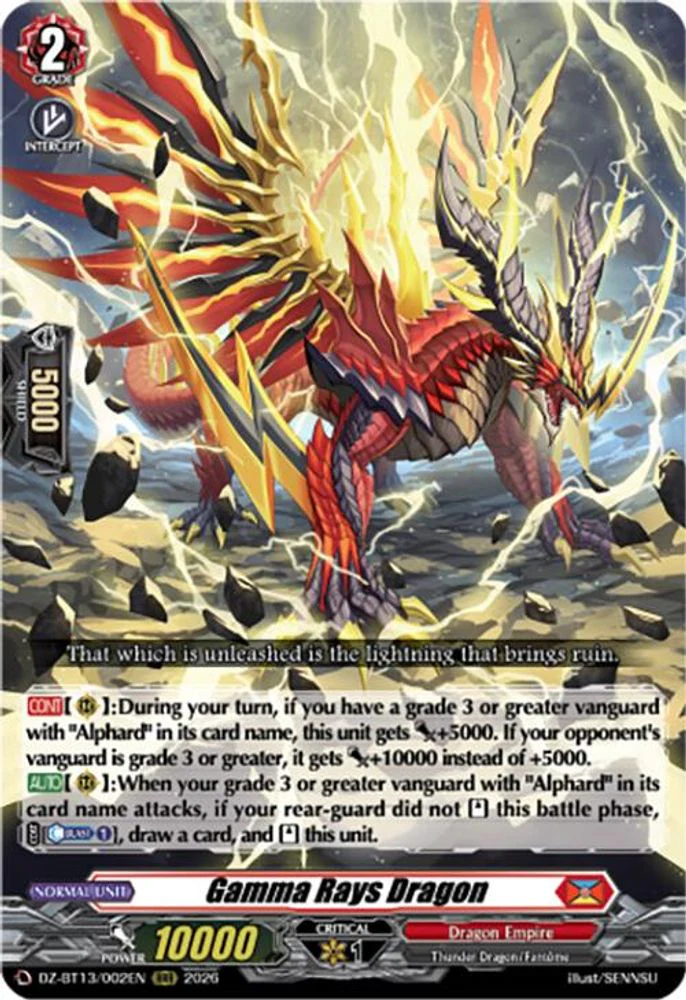 Gamma Rays Dragon - DZ-BT13/002EN - Triple Rare