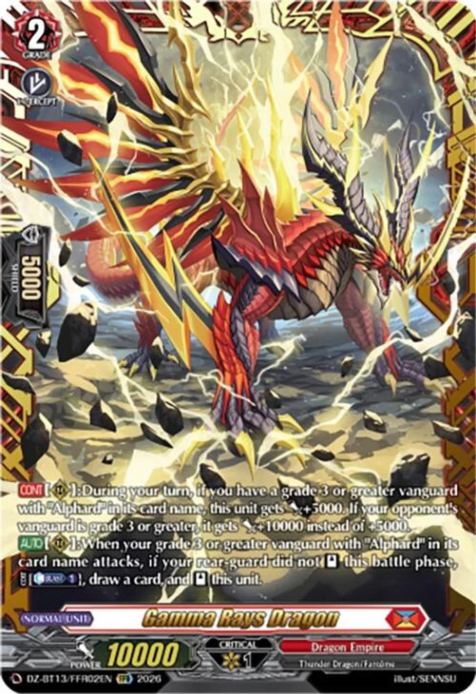 Gamma Rays Dragon (FFR) - DZ-BT13/FFR02EN - Double Frame Rare