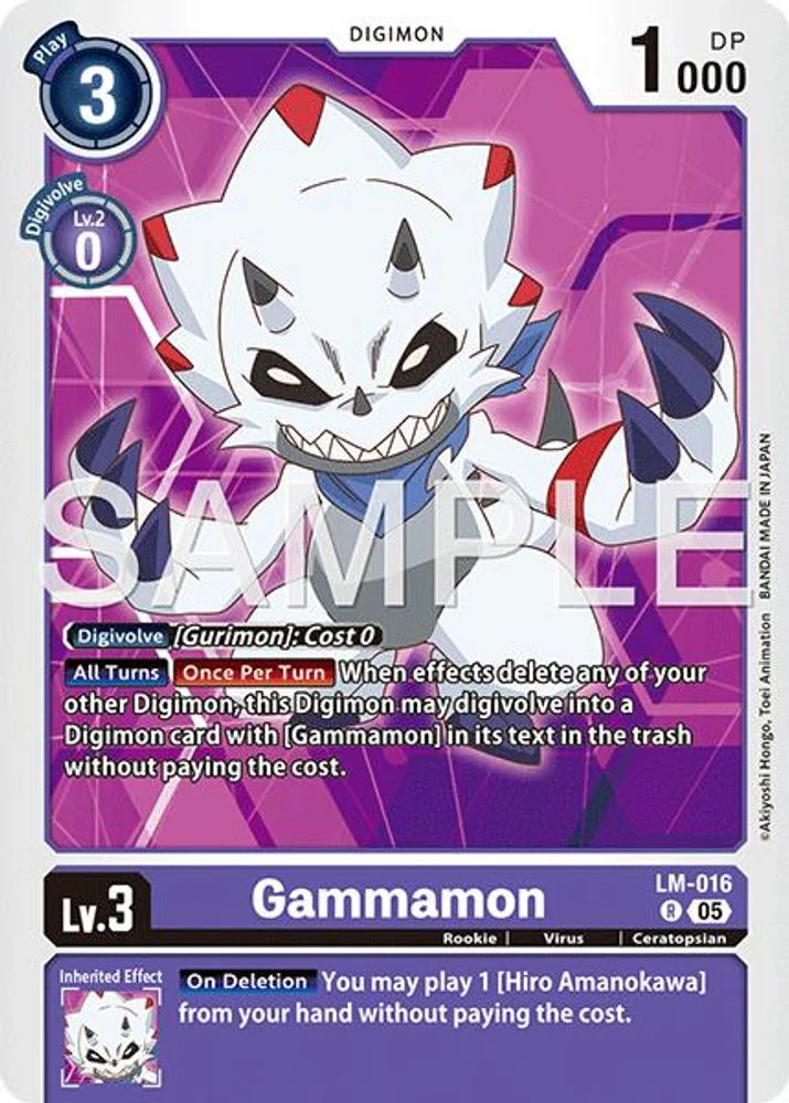 Gammamon - LM-016 (Block 5 Reprint) - LM-016 - Rare