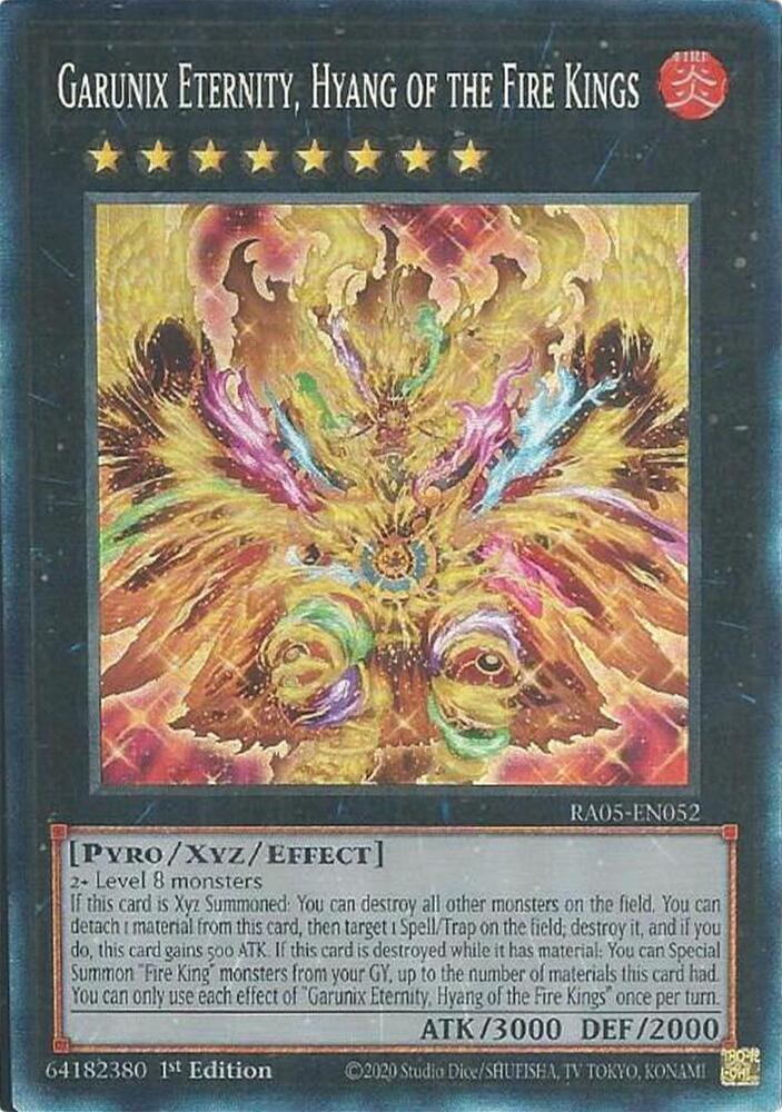 Garunix Eternity, Hyang of the Fire Kings (PCR) - RA05-EN052 - Prismatic Collector's Rare - 1st Edition