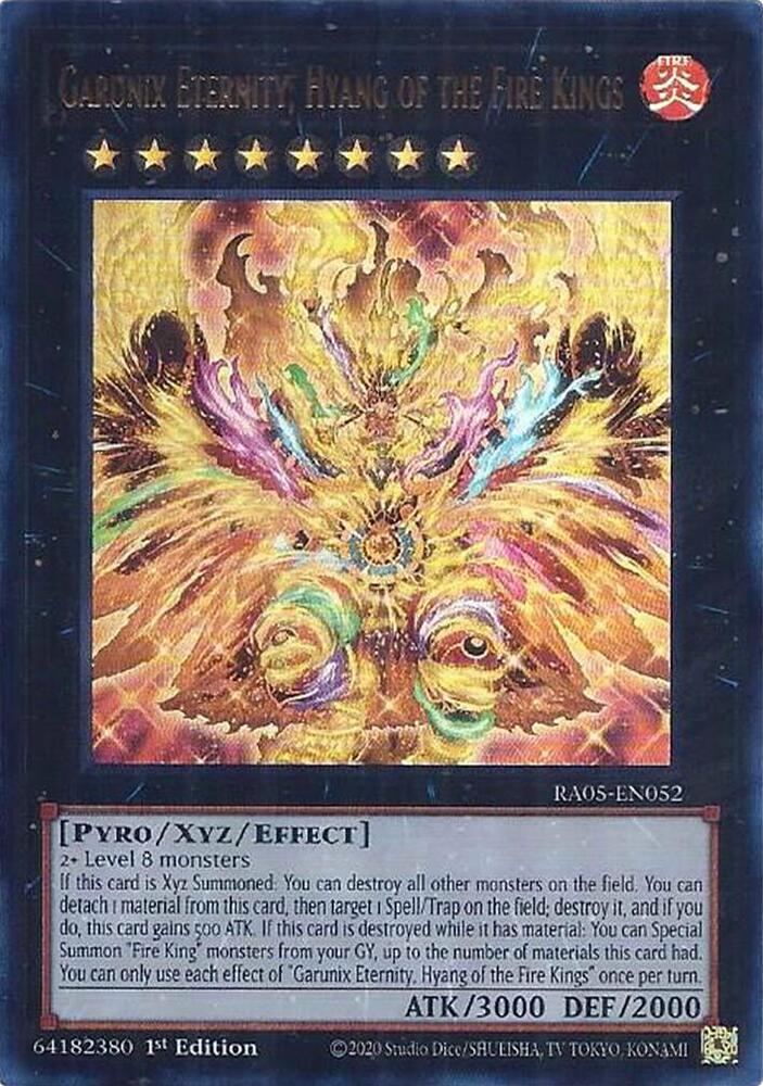 Garunix Eternity, Hyang of the Fire Kings (Ultra Rare) - RA05-EN052 - Ultra Rare - 1st Edition