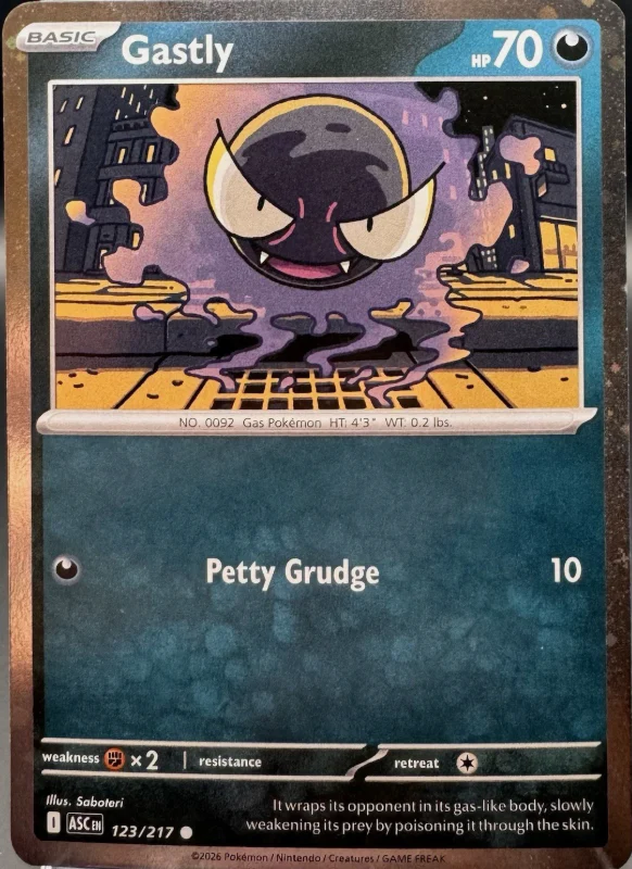 Gastly - 123/217 - Common (Cosmos Holo)