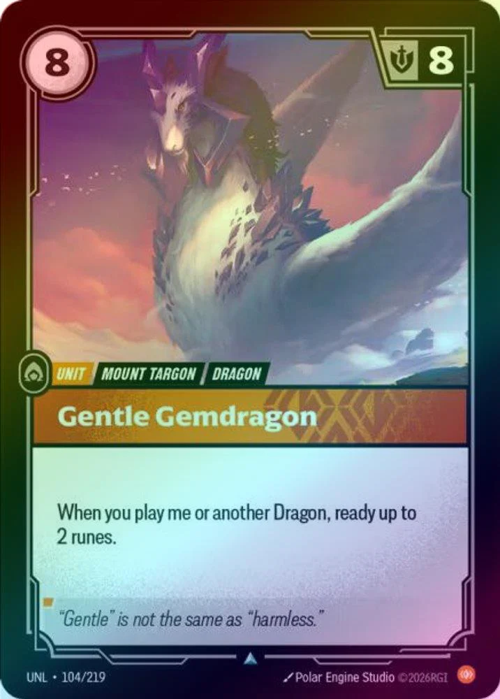 Gentle Gemdragon - 104/219 - Uncommon (Foil)