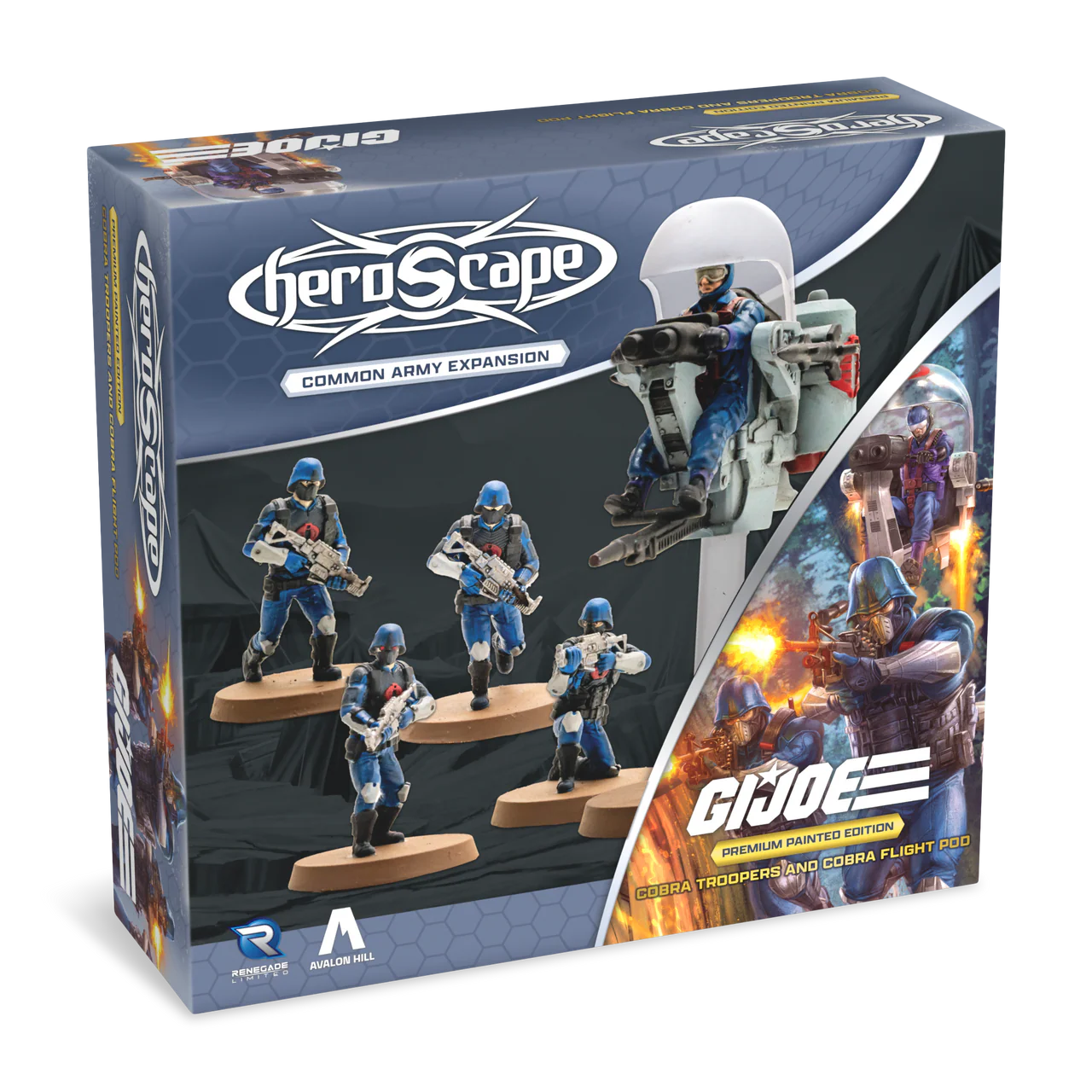 G.I. Joe Heroscape - Cobra Troopers and Cobra Flight Pod Army Expansion - Premium Painted Edition