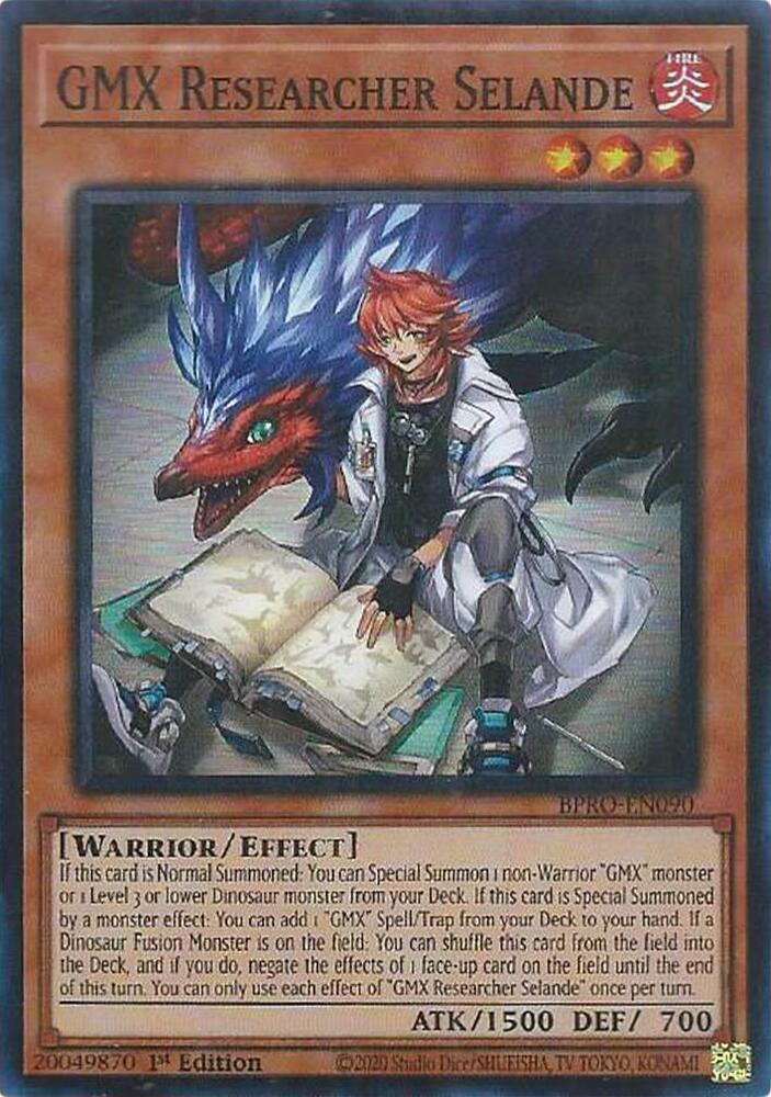 GMX Researcher Selande - BPRO-EN090 - Super Rare - 1st Edition