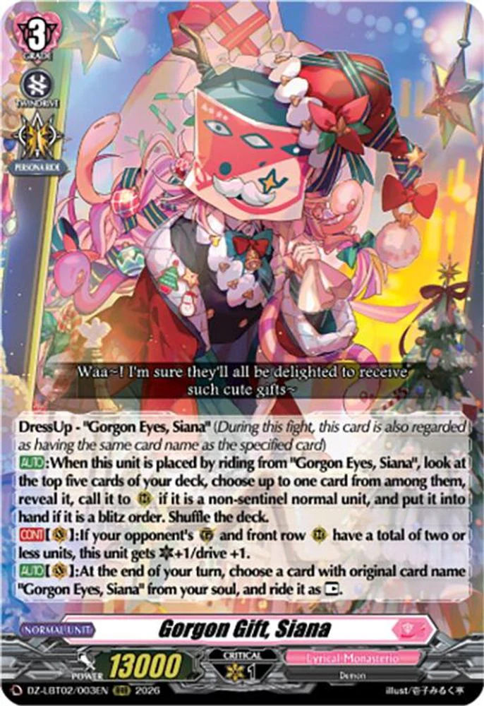 Gorgon Gift, Siana - DZ-LBT02/003EN - Triple Rare