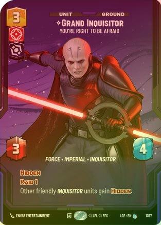 Grand Inquisitor - You're Right to Be Afraid (Prestige Foil) - 1077 - Legendary (Foil)