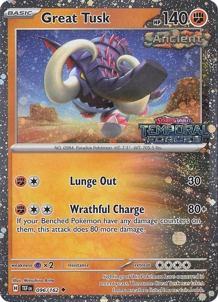 Great Tusk (Temporal Forces Stamped Cosmos Holo) - 096/162 - Uncommon