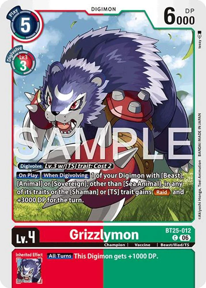 Grizzlymon - BT25-012 - Common