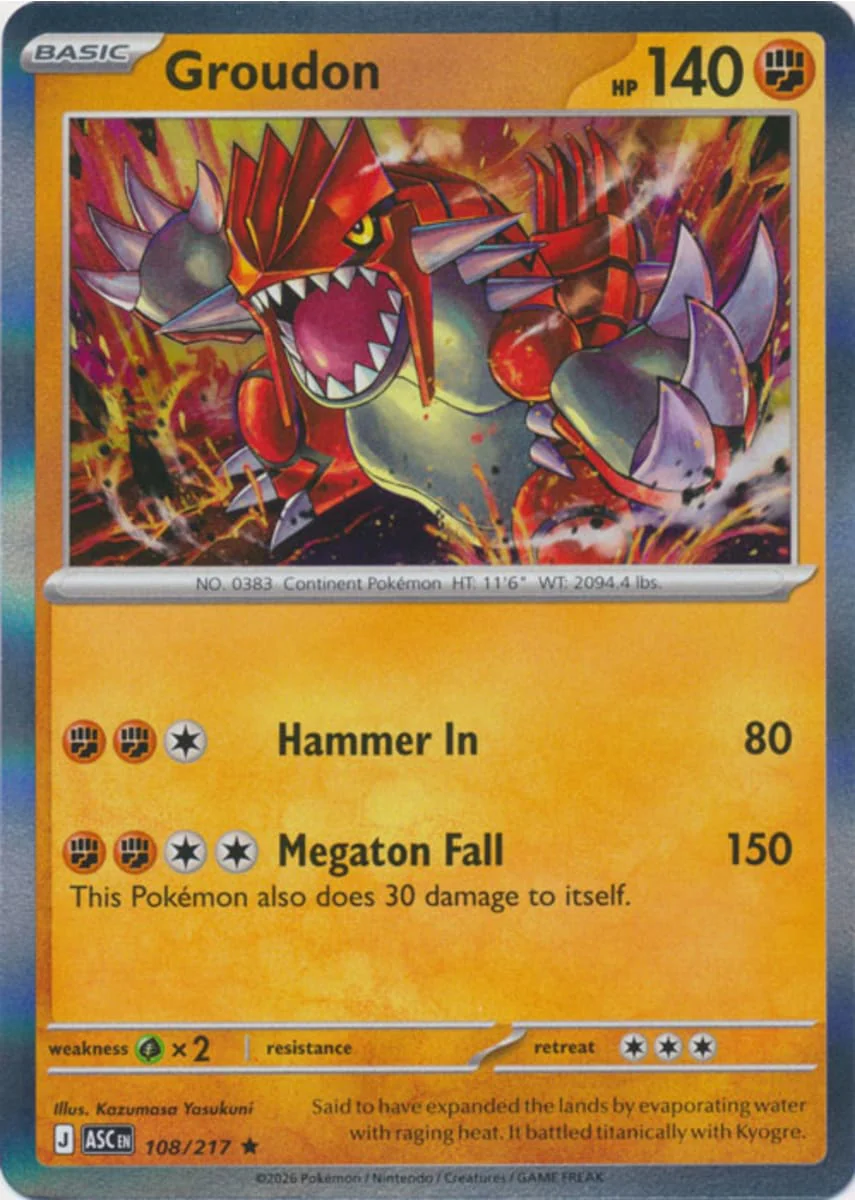 Groudon - 108/217 - Rare
