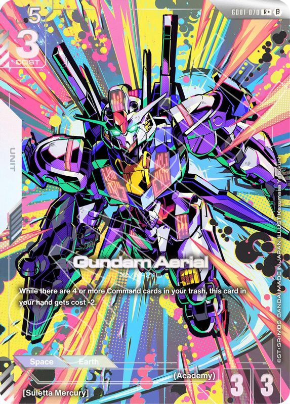 Gundam Aerial (R+) (Alternate Art) (BETA) - GD01-070 - Rare