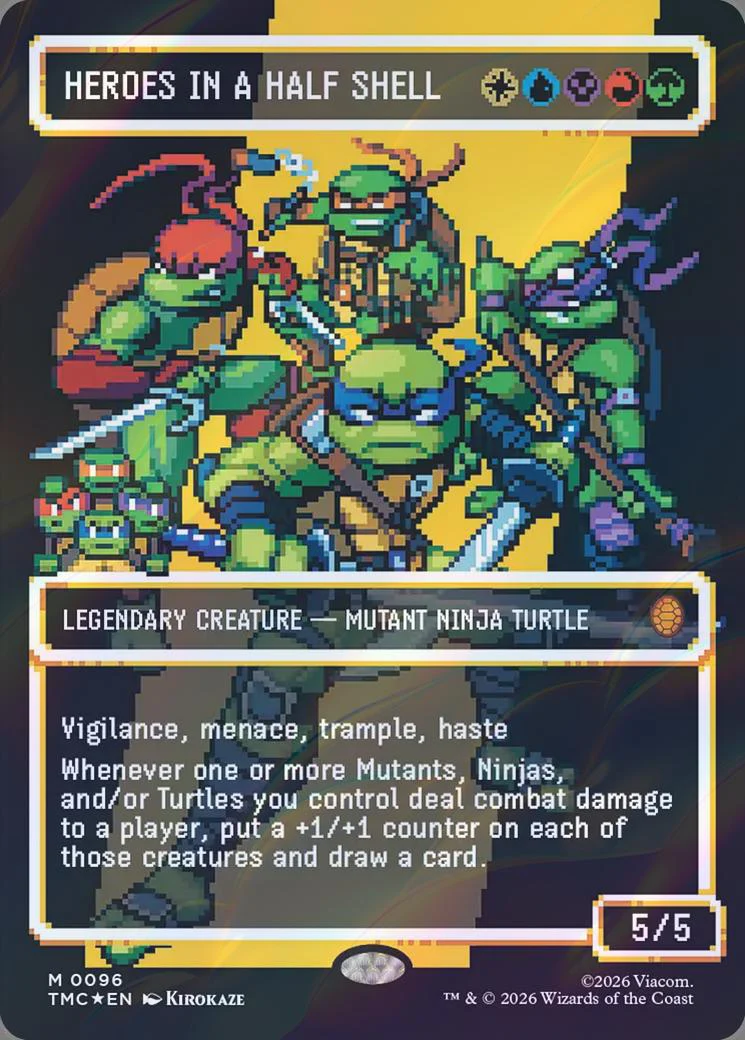 Heroes in a Half Shell - Pixel Art (Surge Foil) (TMC)
