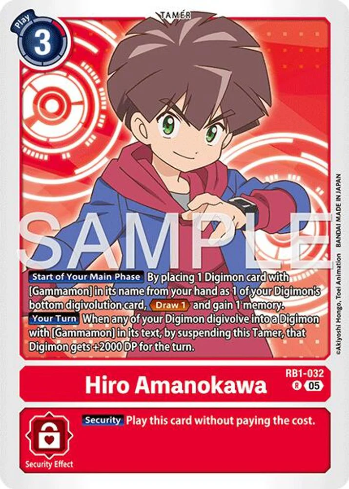 Hiro Amanokawa - RB1-032 (Block 5 Reprint) - RB1-032 - Rare