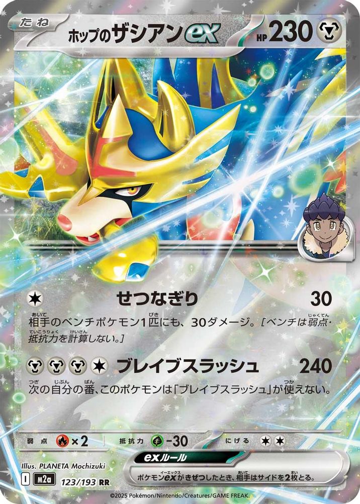 Hop's Zacian ex (Japanese) - 123/193 - Double Rare
