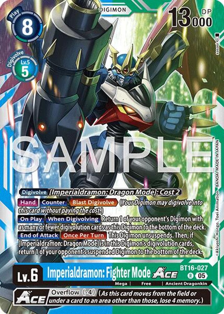 Imperialdramon: Fighter Mode ACE - BT16-027 (Block 5 Reprint) - BT16-027 - Rare